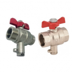 Vanne à Sphère Laiton pour Sonde Compteur d'énergie thermique - Mâle-Femelle