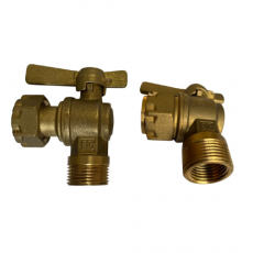 Robinet Avant Compteur Equerre Double Filetage - Mâle 3/4