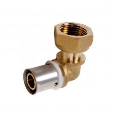 Coude écrou tournant laiton à sertir SERTIpress