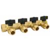 Collecteur Sanitaire Monobloc Avec Vannes A Passage Integral - Entree Male/Femelle 1" - Depart Male 1/2"