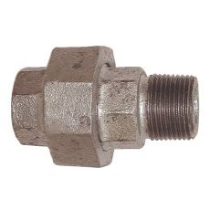 UNION MÂLE X FEMELLE - 3 PIÈCES - JOINT CONIQUE - FONTE GALVANISÉE