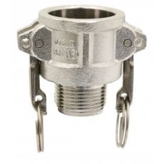 COUPLEUR MÂLE - TYPE B - JOINTS NBR - INOX 316