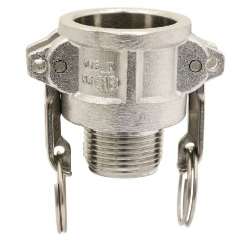 Raccord Rapide à Cames - Coupleur Mâle - Type B - Joints Nbr - Inox 316