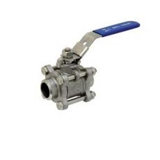 VANNE À SPHÈRE INOX 3 PIÈCES À PASSAGE INTÉGRAL - BUTT WELDING