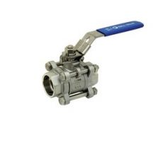 VANNE À SPHÈRE INOX 3 PIÈCES À PASSAGE INTÉGRAL - SOCKET WELDING