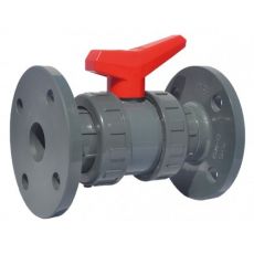 VANNE À SPHÈRE EN PVC - SÉRIE INDUSTRIE - JOINT DE SPHÈRE EPDM - A BRIDES PN 10/16