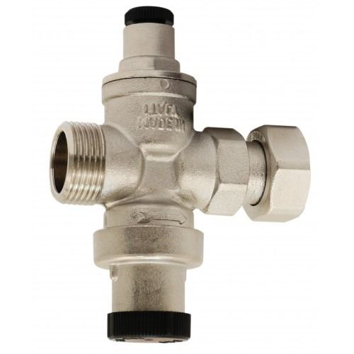 Réducteur De Pression À Piston En Laiton Matricé - Mâle x Femelle - Laiton Nickelé