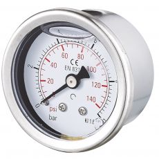 Manometre Glycerine Boitier Inox - Ø40 - Axial