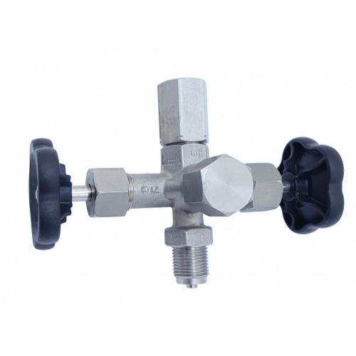 Robinet A Doule Pointeau Inox - Corp Inox