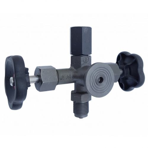 Robinet A Double Pointeau Inox Avec Bride De Controle Ø40x5 - Corp Acier