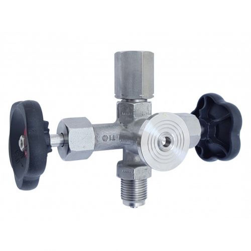 Robinet A Double Pointeau Inox Avec Bride De Controle Ø40x5 - Corp Inox