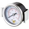 Manomètre sec boîtier acier Ø50 + étrier, raccord axial 1/4"G