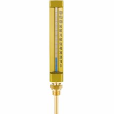 Thermometre Industriel Droit Hauteur 200mm  Plongeur 63mm