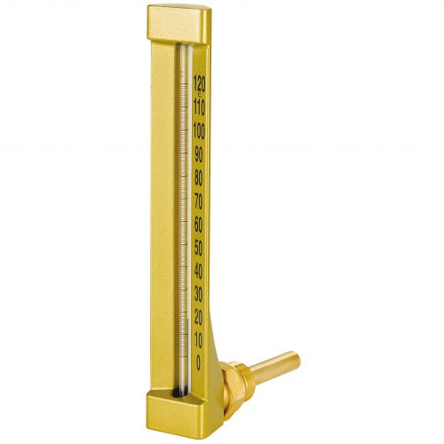 Thermomètre Industriel Equerre - Hauteur 200 mm - Plongeur 100 mm