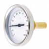 Thermomètre bimétallique Ø63 mm plongeur axial - Doigt de Gant LG 100 mm - L-Pocket 93 mm