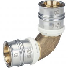 Raccord courbe 90° multicouche à sertir - Ø 16 à Ø 32 - Pour système multicouche - Raccord Alpex-Duo XS sans plomb