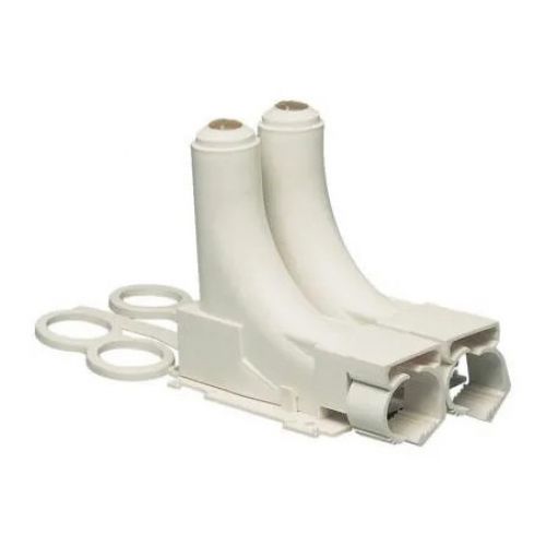 Sortie de plancher double pour tube - 10 x 12 et 13 x 16 - avec guide-tube intégré