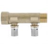 Collecteur laiton MF 3/4'' - raccord intègres radial à sertir SERTI press - 2 à 6 sorties - Pour Tubes PER Ø 10 x 12