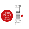 Flexible onduleux inox Boilerflex extensible