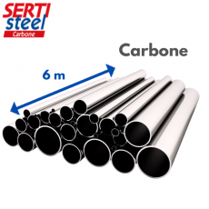 Tube acier Carbone électrozingué SERTIsteel en barre - Longueur 6 mètres