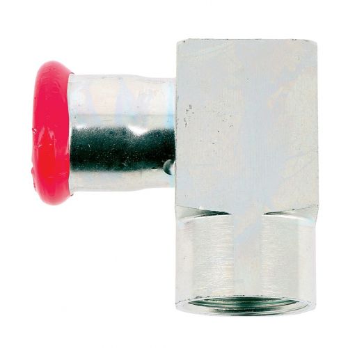 Coude 90° femelle acier Carbone électrozingué à sertir SERTIsteel