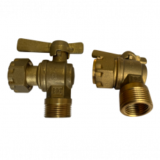 Robinet Avant Compteur Equerre Double Filetage - Mâle 3/4