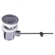 Bonde de lavabo Wirquin à tirette laiton sans tirette, chromé